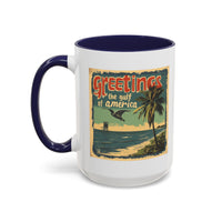 Greetings From Gulf of America Coffee Mug - Trump Vintage Design