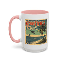 Greetings From Gulf of America Coffee Mug - Trump Vintage Design