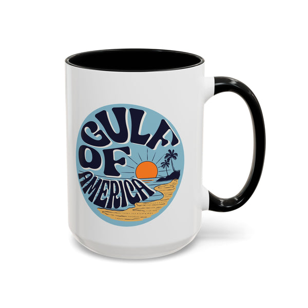 Gulf of America Large Coffee Mug - Trump Vintage Design