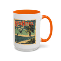 Greetings From Gulf of America Coffee Mug - Trump Vintage Design