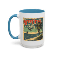Greetings From Gulf of America Coffee Mug - Trump Vintage Design