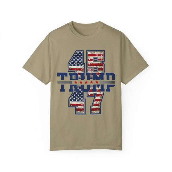 Donald Trump 45 47 America Flag Vintage Style T-Shirt