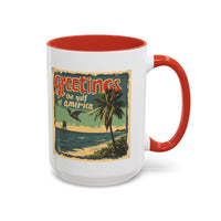 Greetings From Gulf of America Coffee Mug - Trump Vintage Design