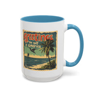 Greetings From Gulf of America Coffee Mug - Trump Vintage Design