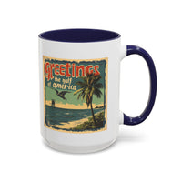 Greetings From Gulf of America Coffee Mug - Trump Vintage Design