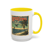 Greetings From Gulf of America Coffee Mug - Trump Vintage Design