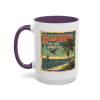Greetings From Gulf of America Coffee Mug - Trump Vintage Design